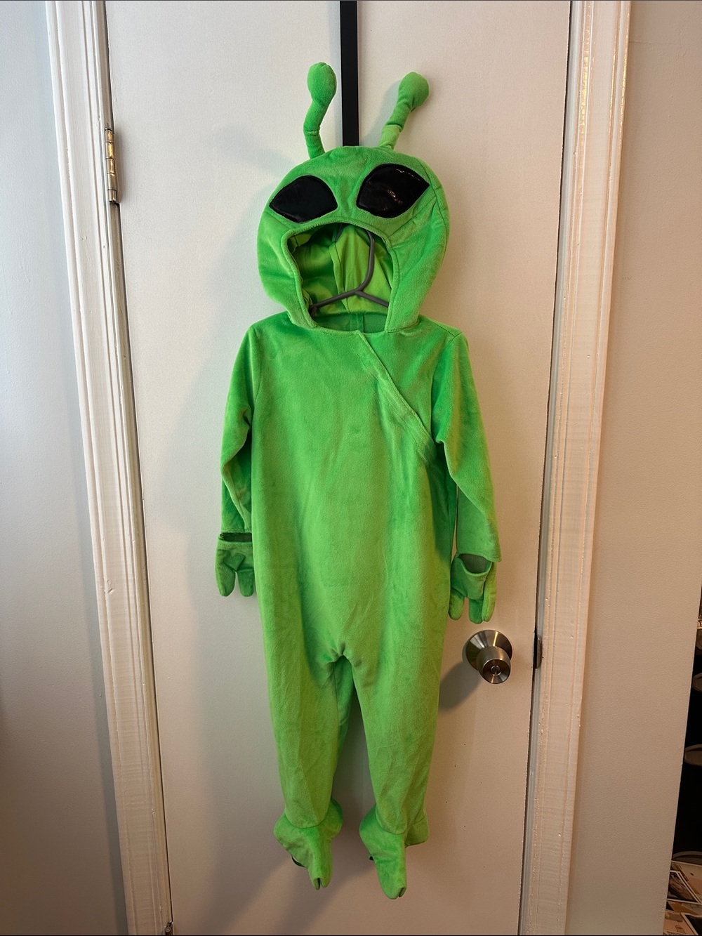 Green Alien Hooded Kids Costume - Soft One-Piece